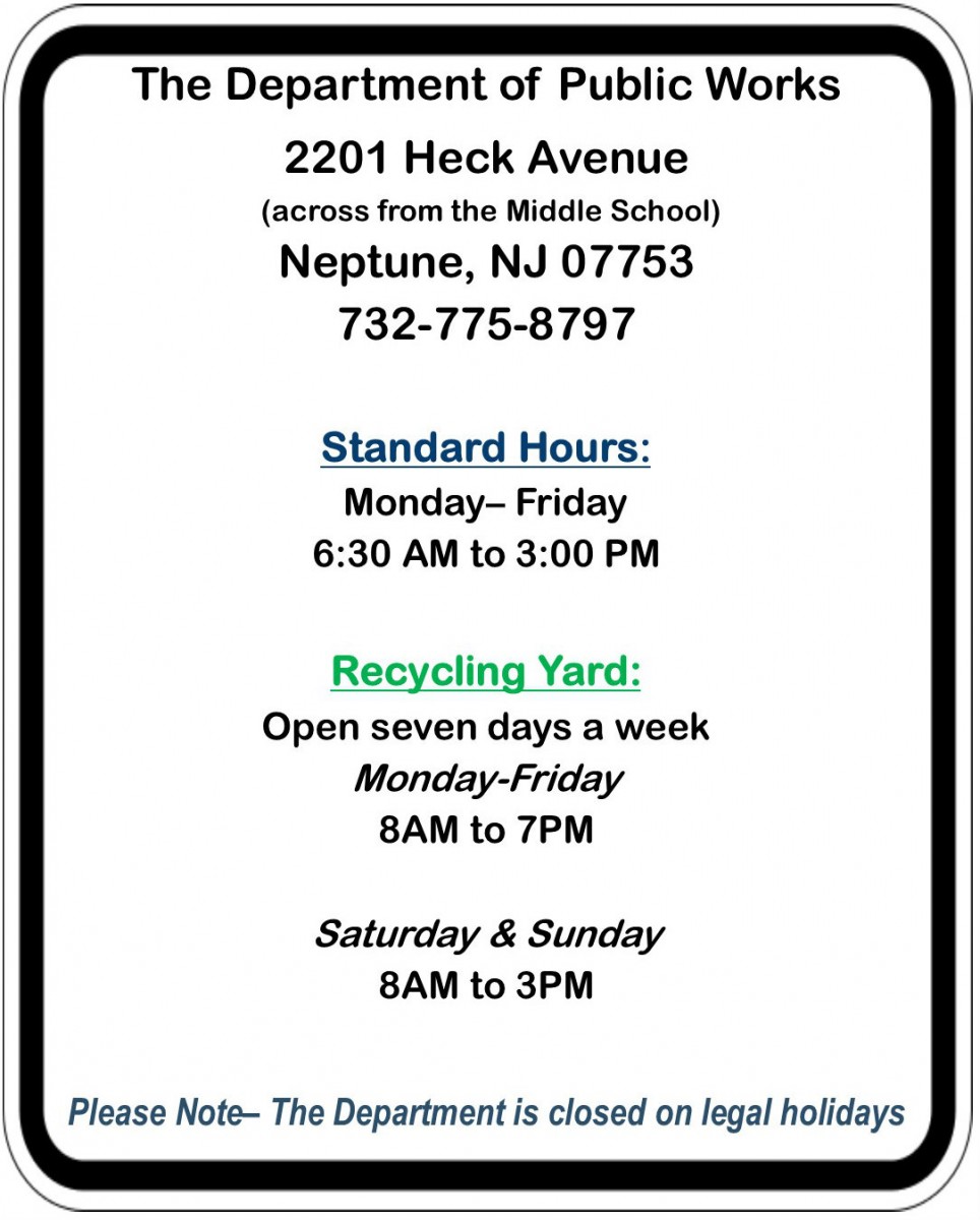 Public Works Neptune Township