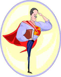 super student cartoon character