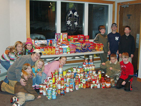 kids assembled w/food